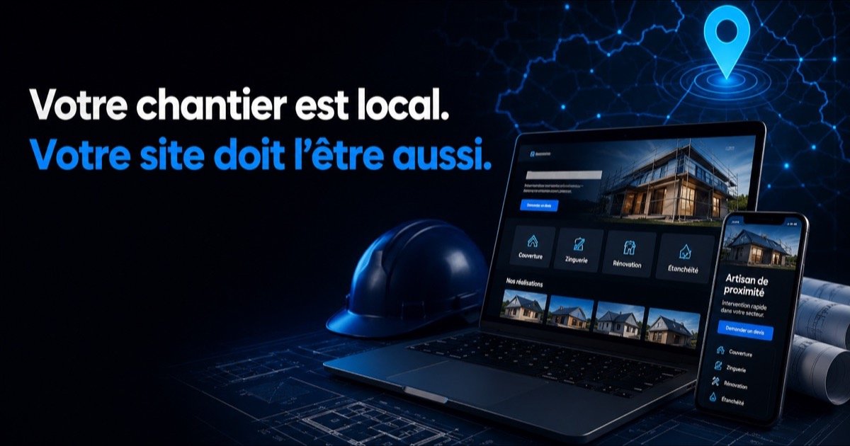 Votre chantier est local, votre site doit l'être aussi — création de site internet pour artisan