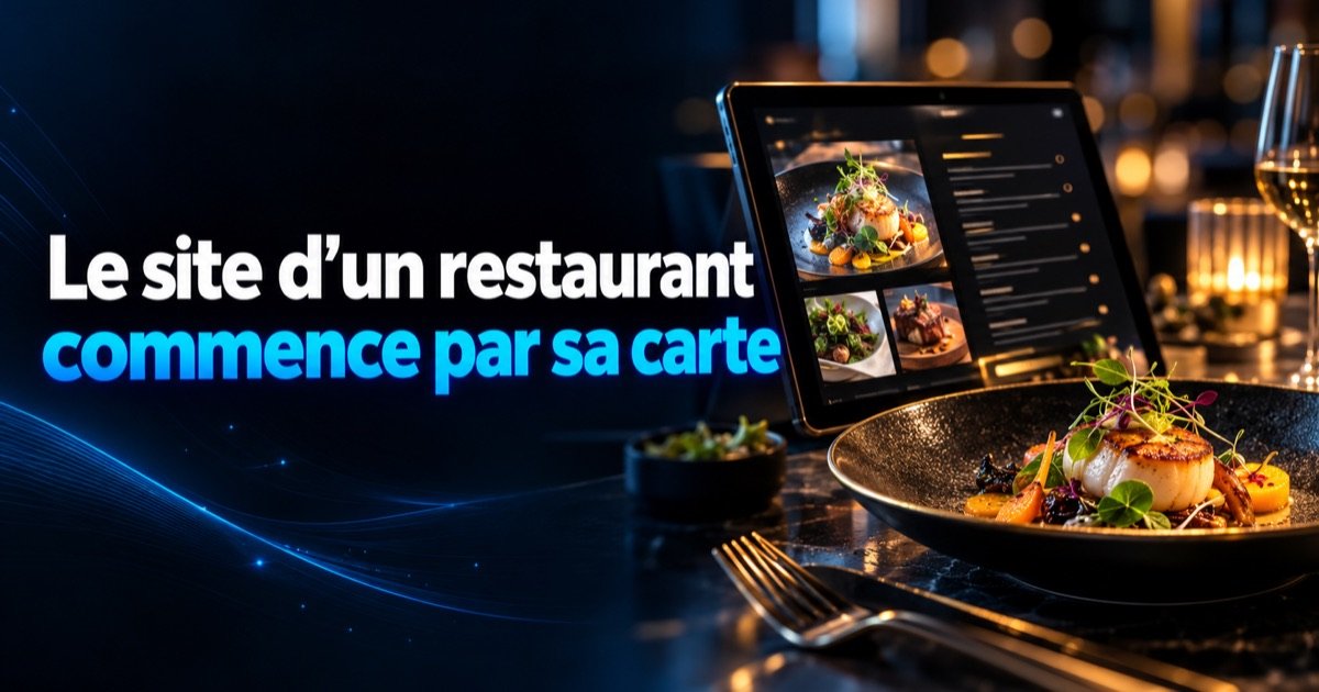 Le site d'un restaurant commence par sa carte — guide du contenu et des prix